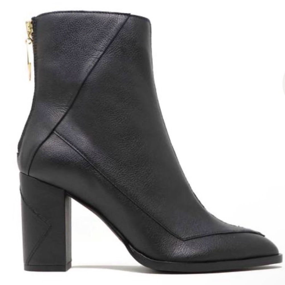 SYLVEN NEW YORK ALMASI BLACK VEGAN APPLE LEATHER BOOTS - BLACK sz 9